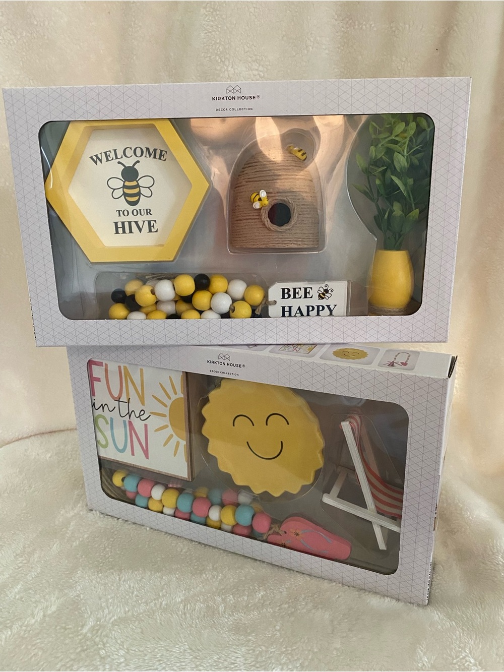 Kirkton House Bee Happy Yellow Home And Fun In The Sun Tray Decor